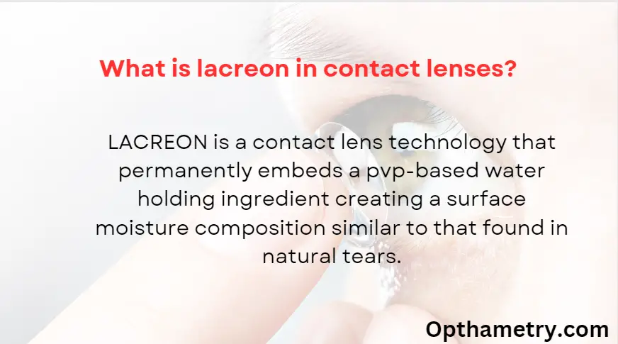 What is lacreon in contact lenses